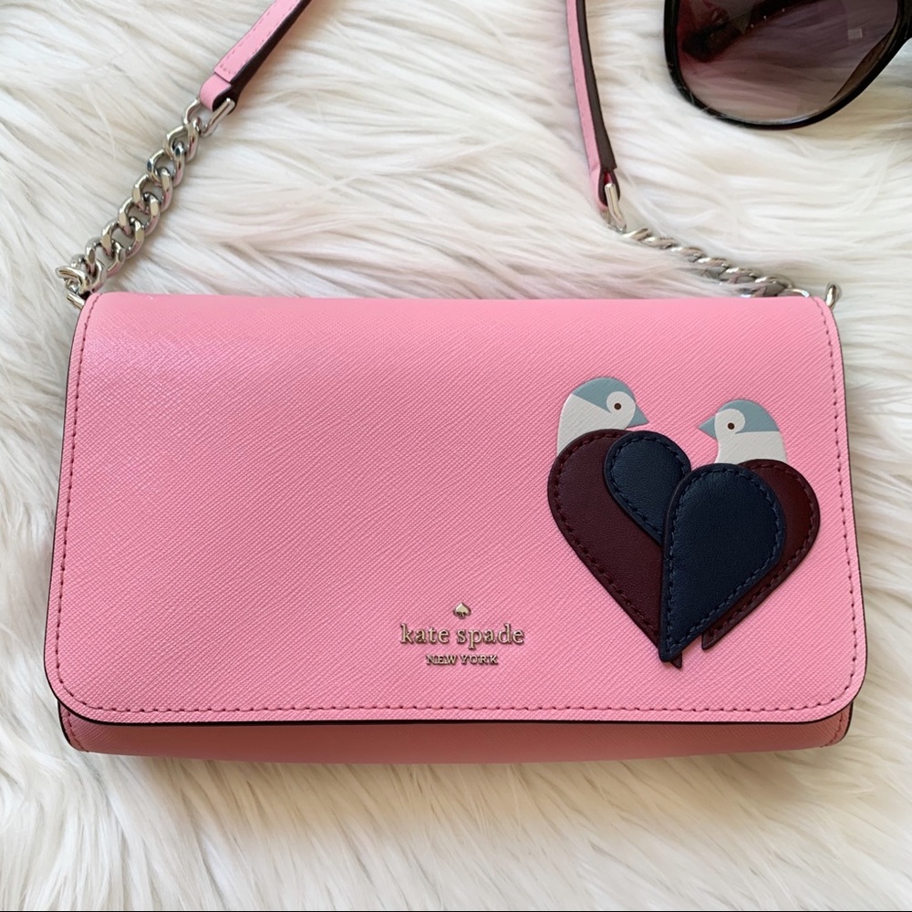 Kate Spade Love Birds Pink Crossbody